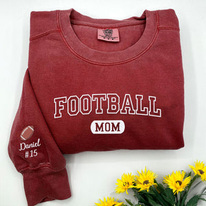 Comfort Color® Embroidered Football Mom Sweatshirt