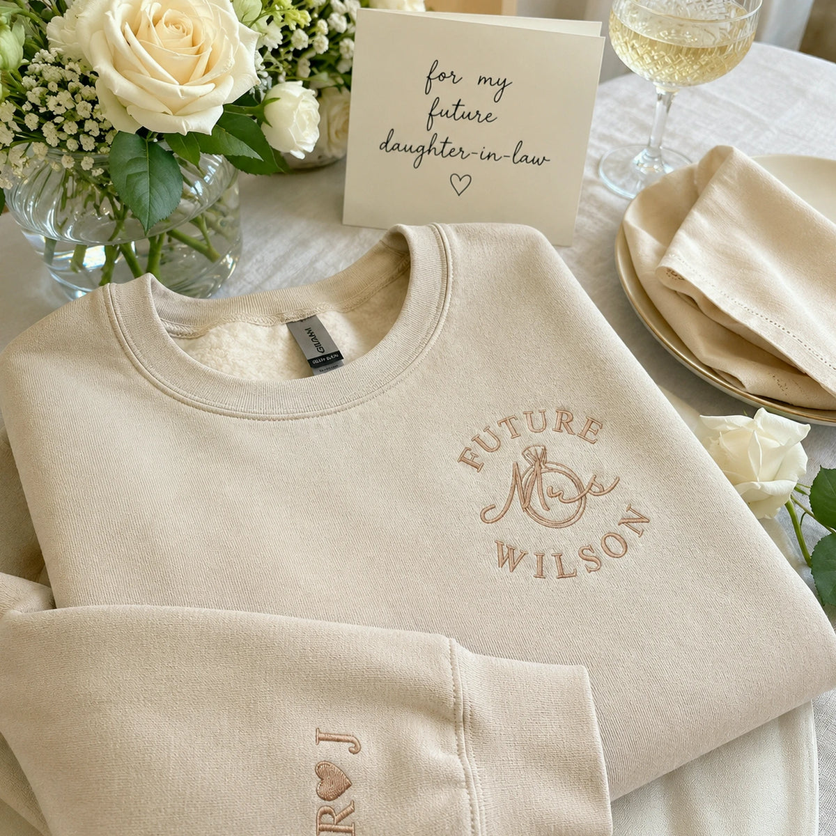 Personalized Bridal Shower Gift Sweatshirt for Future Daughter in Law