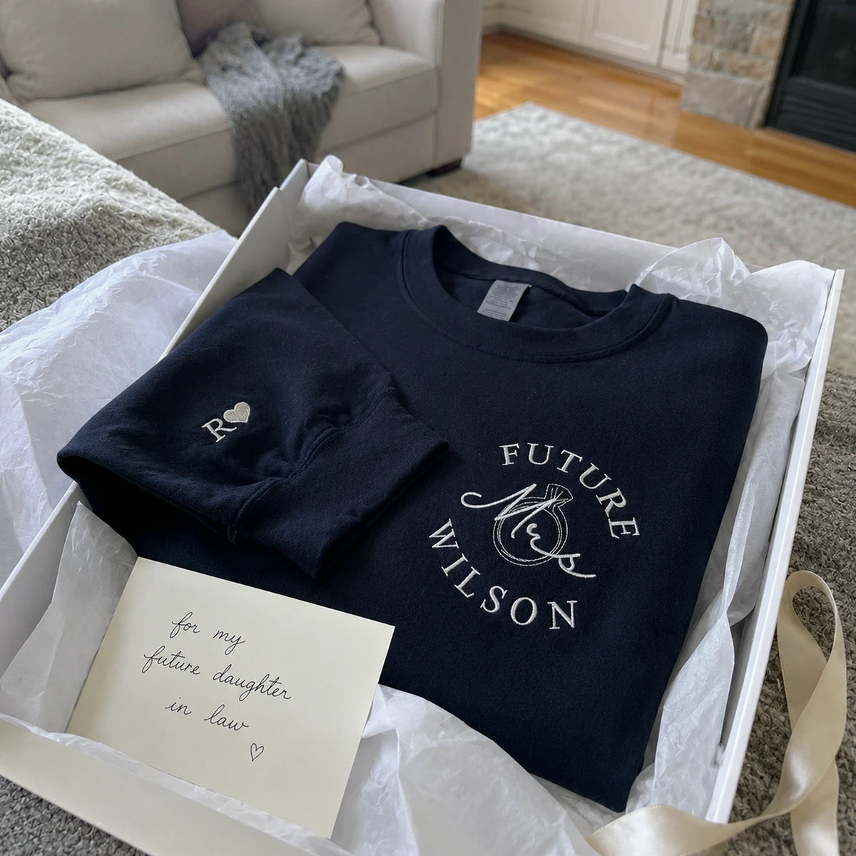 Personalized Bridal Shower Gift Sweatshirt for Future Daughter in Law