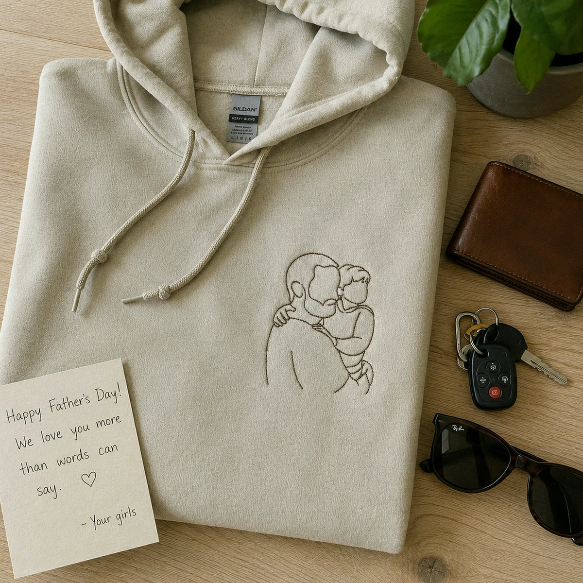 Father and Son Sweatshirt, Hoodie, Personalized Fathers Day Gifts from Portrait Photo Sweatshirt, Unique Gifts for Dad