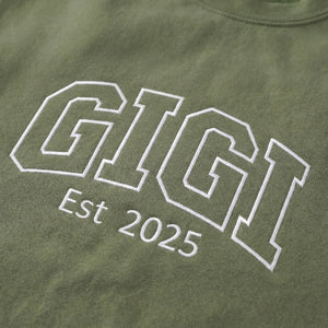 Personalized Gigi Est Year Sweatshirt with Grandkids Names - Custom Grandma Gift