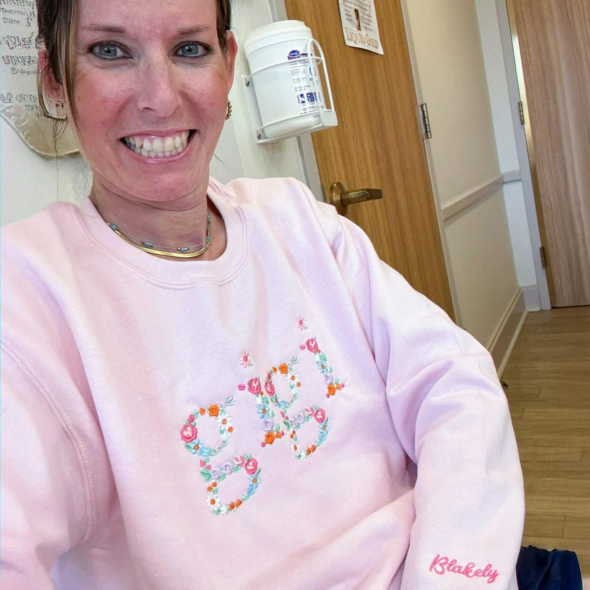 custom floral gigi sweatshirt embroidered gift for grandma