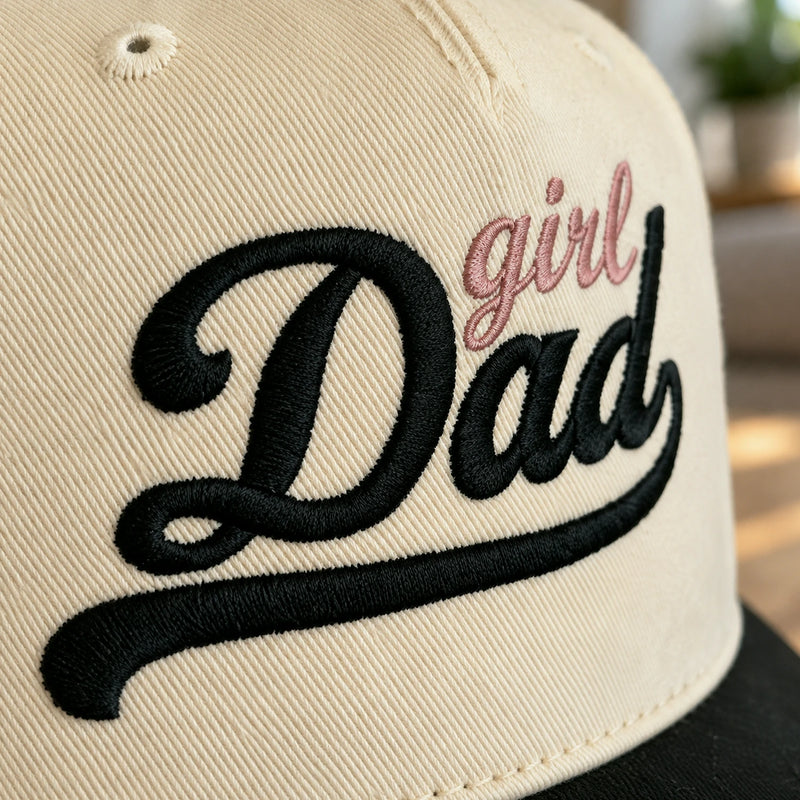 Girl Dad Snapback Hat - Embroidered Gift with New Dad Cap