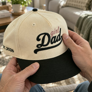 Girl Dad Snapback Hat - Embroidered Gift with New Dad Cap