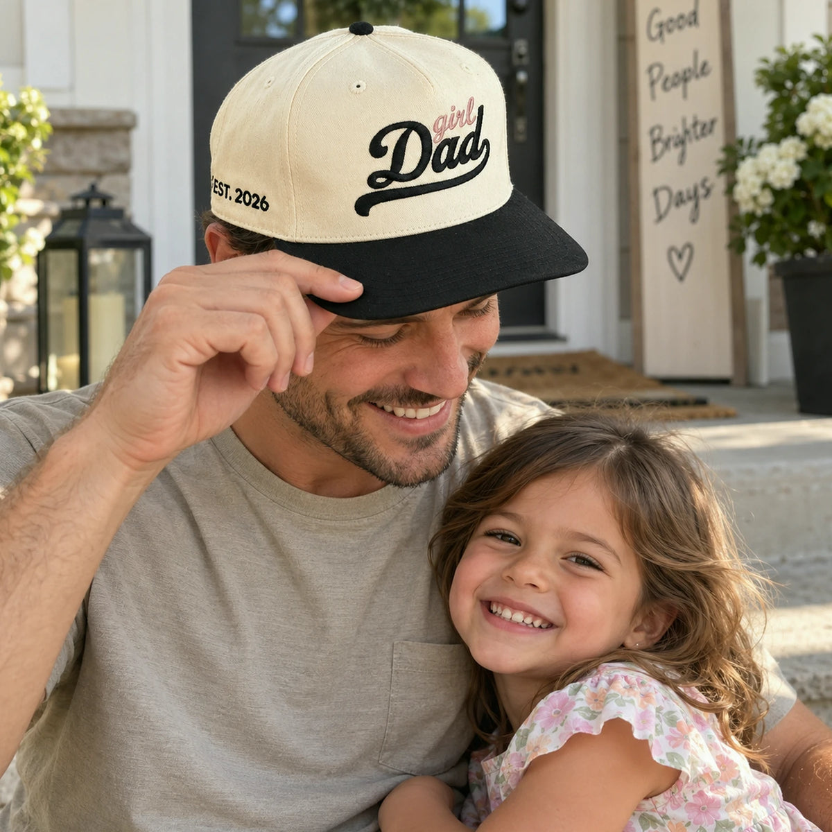 Girl Dad Snapback Hat - Embroidered Gift with New Dad Cap