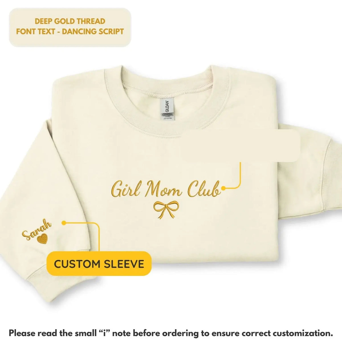 Personalized girl mom embroidered sweatshirt with kids names custom mother gift for daughter mom or wife