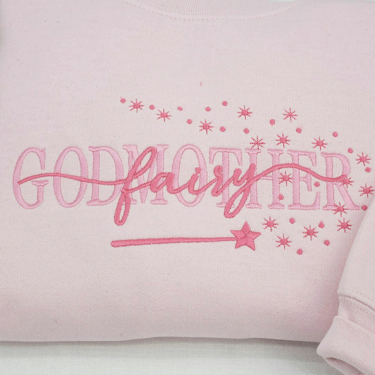 Embroidered Godmother Sweatshirt - Personalized Kids Name, Christening or Baptism Gift