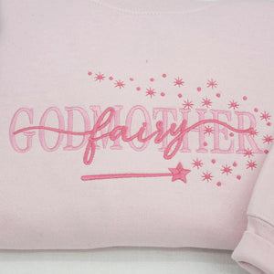 Embroidered Godmother Sweatshirt - Personalized Kids Name, Christening or Baptism Gift