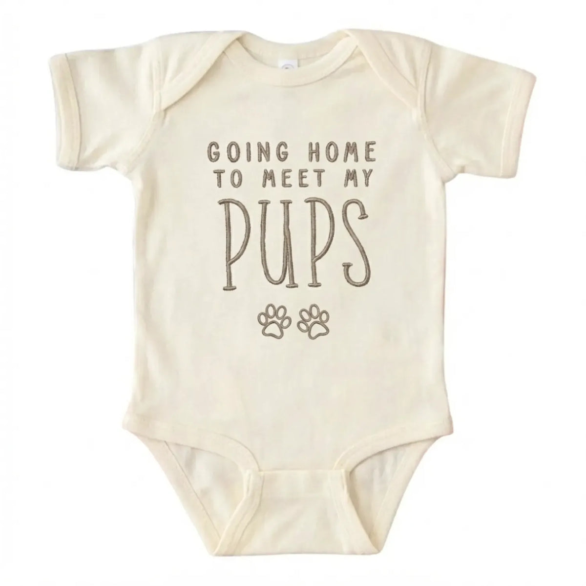 Going Home to Meet My Pups Baby Onesie - Coming Home Outfit for Dog Lover Families