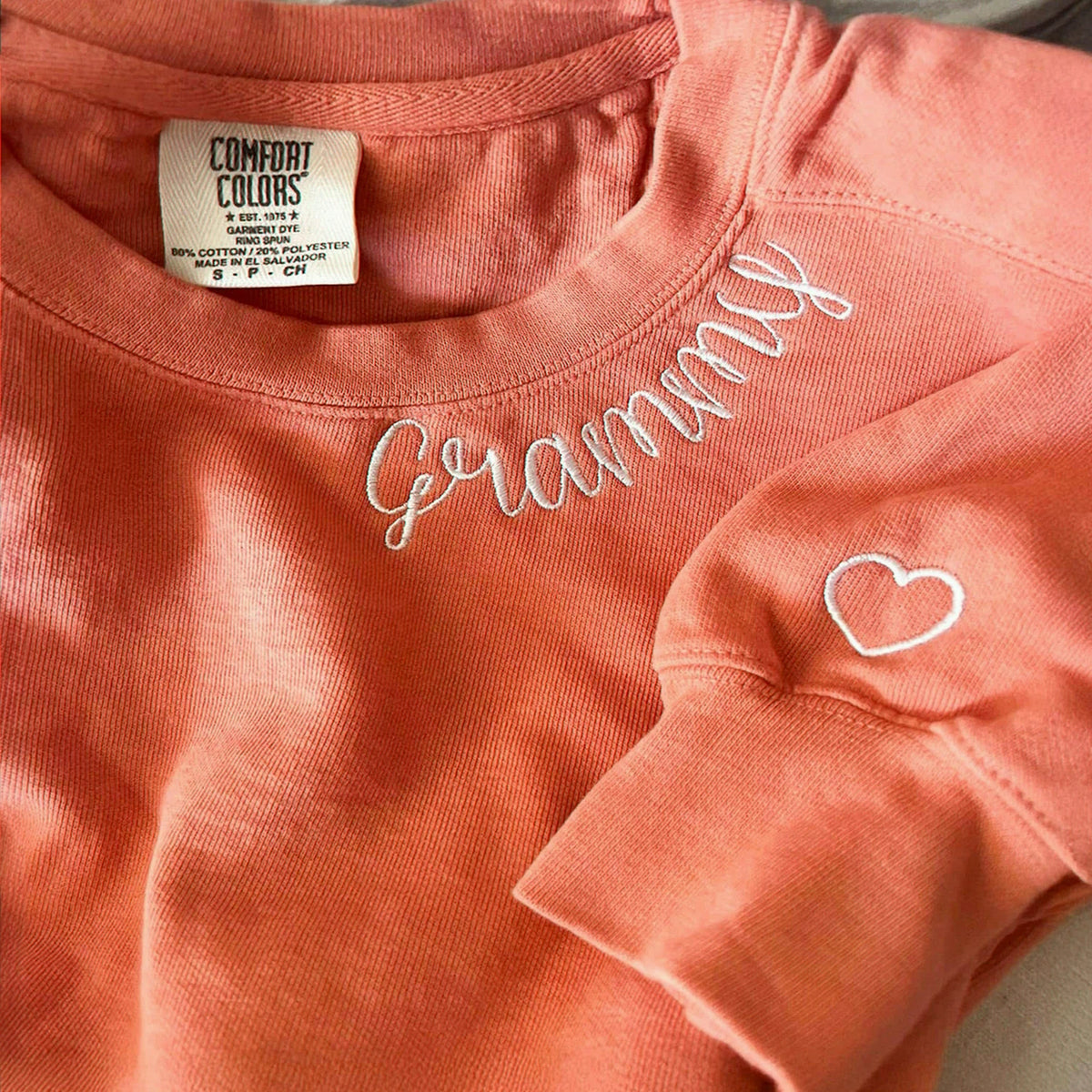 Personalized Grandma Grammy Sweatshirt with Grandkids Names, Embroidered Gift from Grandchildren