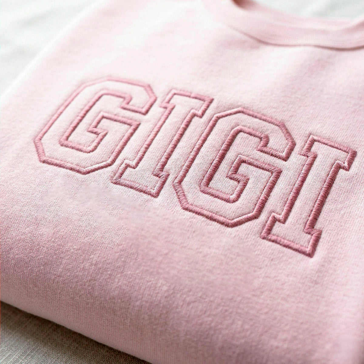 Custom Grandma Varsity Sweatshirt - Embroidered Gigi, Mimi, Nana Crewneck with Kid's Name's