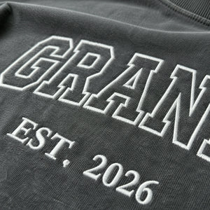 Custom GrandFather T-Shirt, Minimalist Embroidered New Grandpa Sweatshirt - Father's Day Gift for Him from Wife, Daughter, Daughter in law, Son