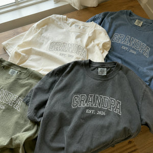 Custom Grandpa T-Shirt, Minimalist First Time Father's Day Gift for Him from Wife or Daughter, Sister