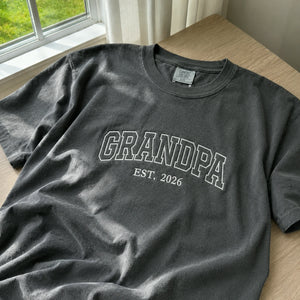 Custom Grandpa T-Shirt, Minimalist First Time Father's Day Gift for Him from Wife or Daughter, Sister