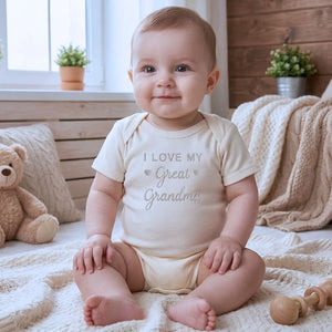 embroidered I love my great grandma baby onesie for pregnancy announcement gift soft cotton newborn outfit