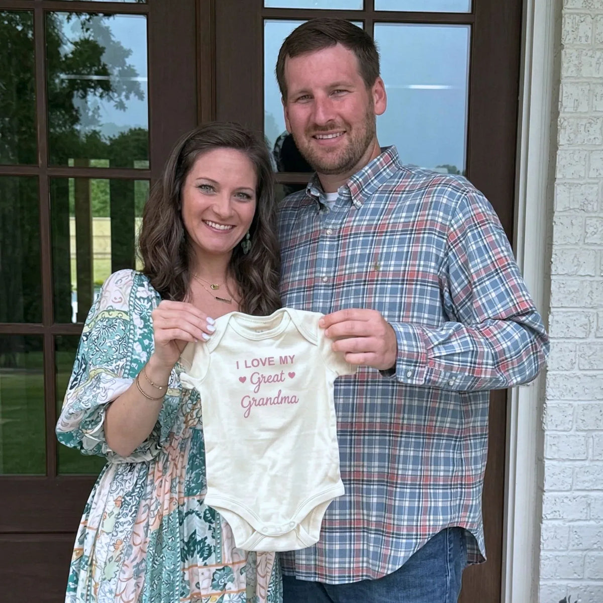 Embroidered I Love My Great Grandma Baby Onesie, Great Grandma To Be Gifts