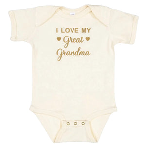 embroidered I love my great grandma baby onesie for pregnancy announcement gift soft cotton newborn outfit