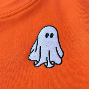 Halloween Couples Ghost Crewneck Embroidered Sweatshirt or Hoodie for Women Men