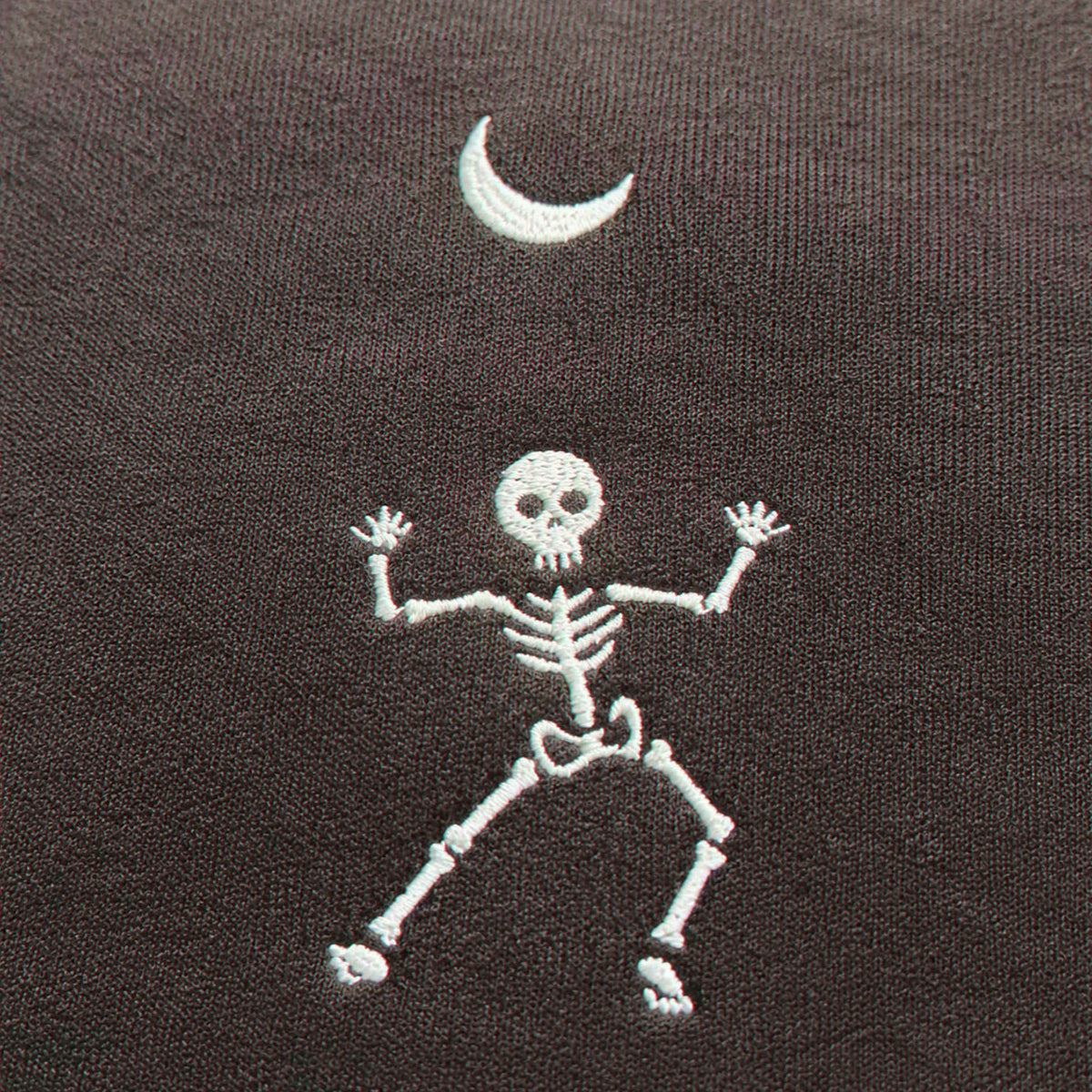 Dancing Skeleton Crewneck, Embroidered Halloween Sweatshirt, Hoodie