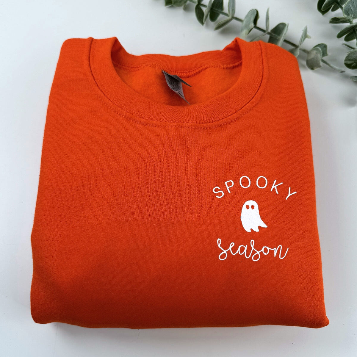 Spooky Season Embroidered Corded popular Pullover, Halloween Ribbed Sweatshirt, Customizable Colors