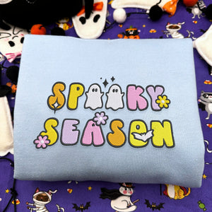 Spooky Season sweatshirt, Embroidered Halloween Sweatshirt Womens