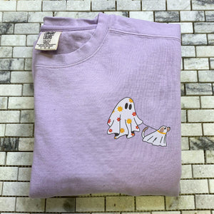 Comfort Colors® Сute Ghost Walking Dog Shirt or Sweatshirt