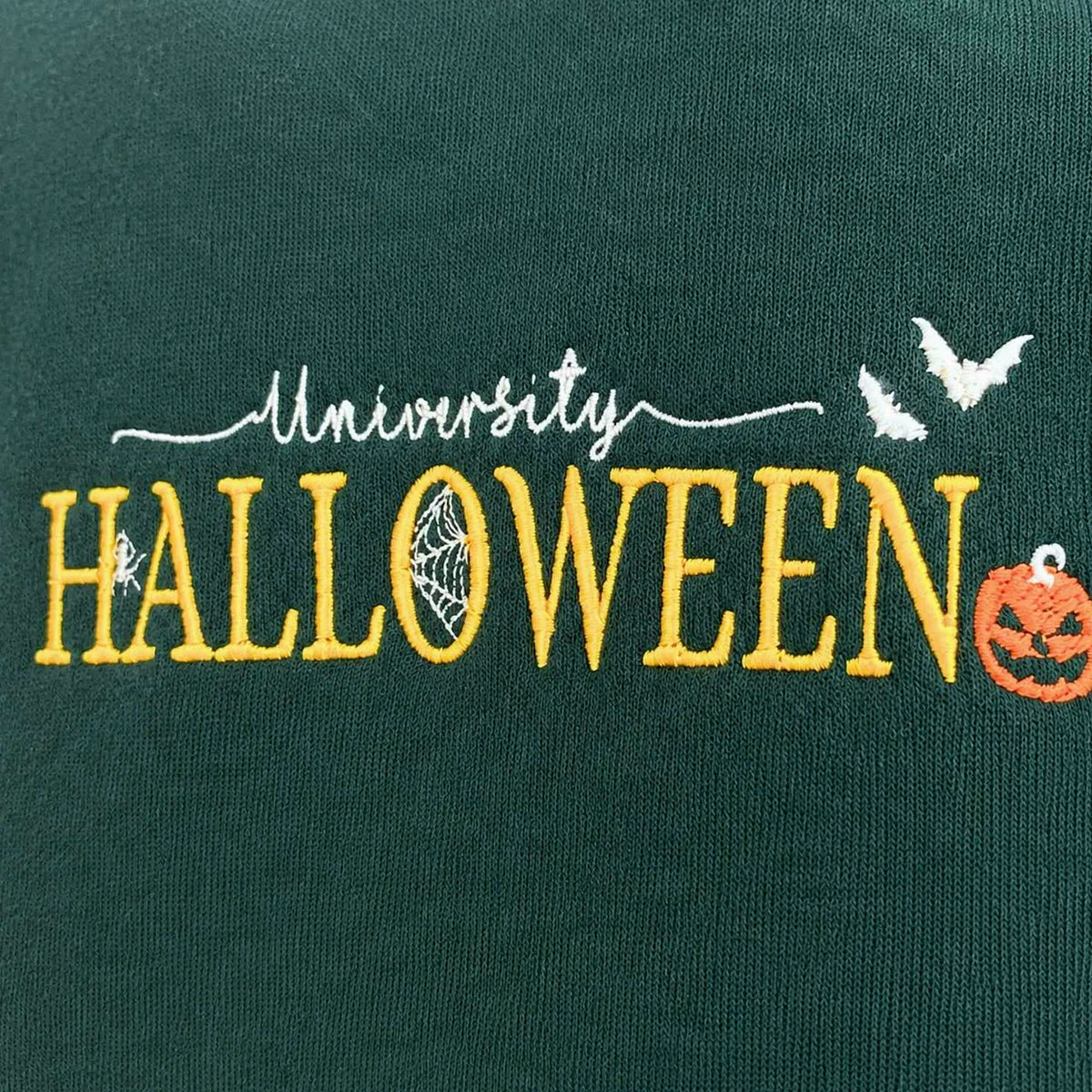 Halloween University Sweatshirt, Embroidered Halloween Hoodie with Pumkin