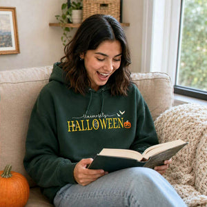 Halloween University Sweatshirt, Embroidered Halloween Hoodie with Pumkin