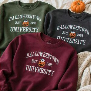 Halloweentown University Fall Shirt, Sweatshirt or Hoodie, Embroidered Halloween Gift, Spooky Season