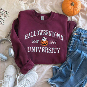 Halloweentown University Fall Shirt, Sweatshirt or Hoodie, Embroidered Halloween Gift, Spooky Season