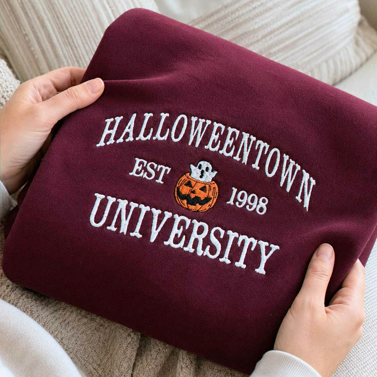 Halloweentown University Fall Shirt, Sweatshirt or Hoodie, Embroidered Halloween Gift, Spooky Season