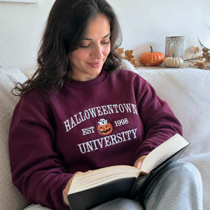 Halloweentown University Fall Shirt, Sweatshirt or Hoodie, Embroidered Halloween Gift, Spooky Season