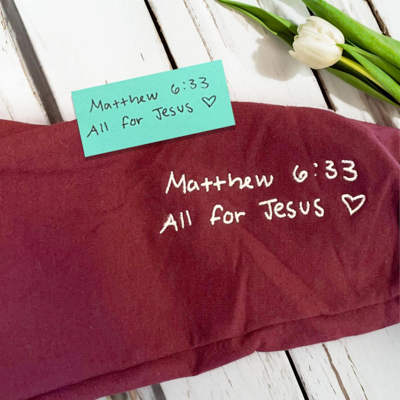 Custom Handwriting Embroidered Sweatshirt, Personalized Message Gift for Dad or Husband