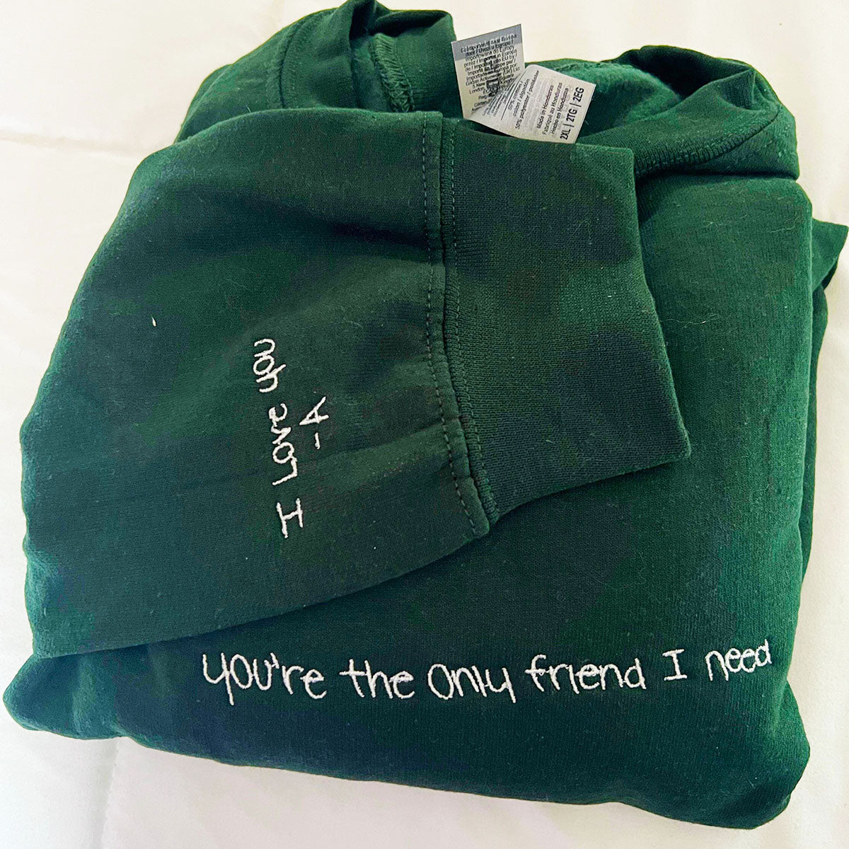 Custom Embroidered Handwritting Sweatshirt from Your Photo - Embroly