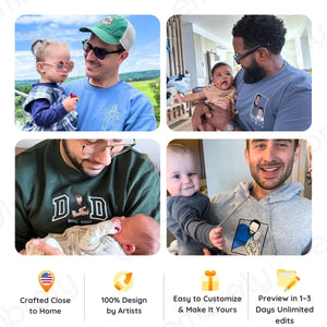 Custom Dad and Daughter Sweatshirt or Hoodie from Your Picture