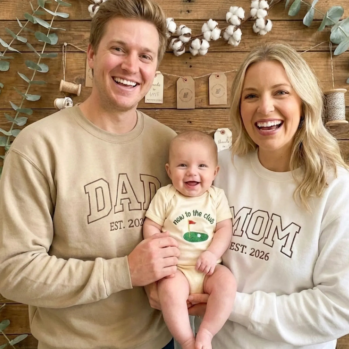 New to the Golf Club Baby Onesie - Embroidered Gift for Golf Dad Mom