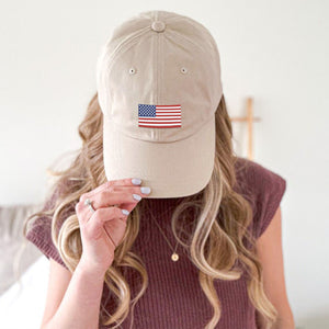 Embroidered American Flag Hat