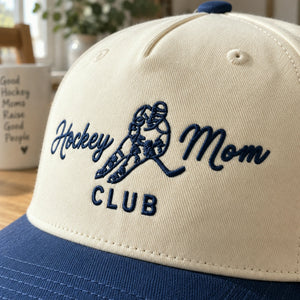 Embroidered Hockey Mom Snapback Hat - Personalized Player Number Baseball Cap - Gift for Her