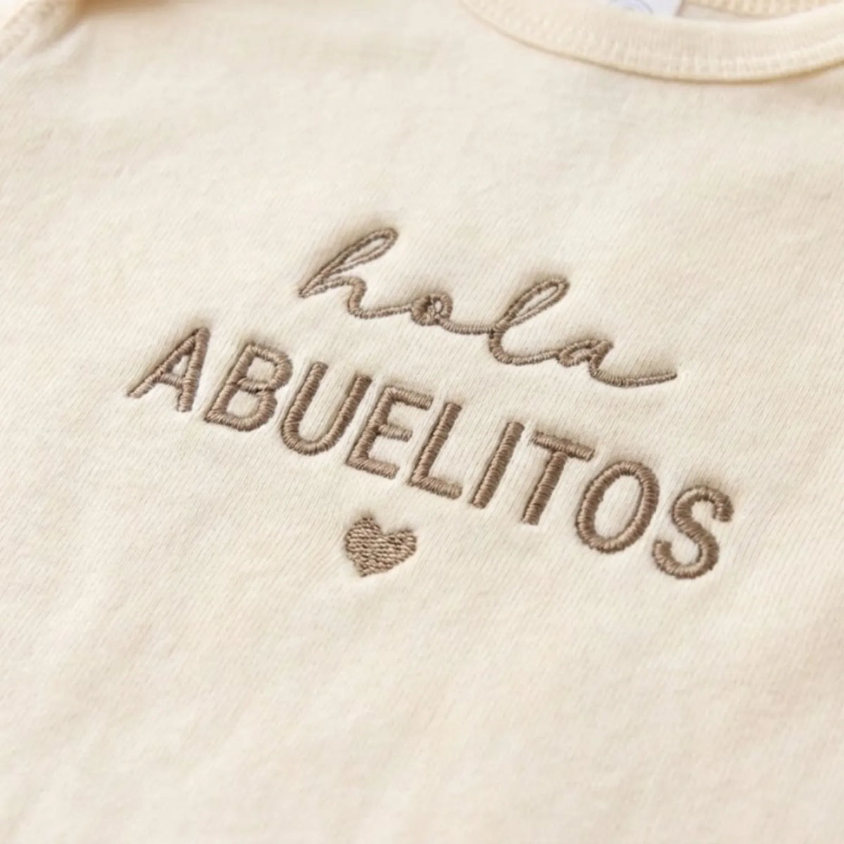 Hola Abuelitos Onesie - Embroidered Gift for New Grandparents