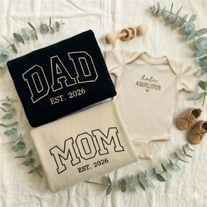 Hola Abuelitos Onesie - Embroidered Gift for New Grandparents