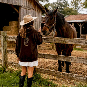 Custom Horse Sweatshirt from Picture - Western Horses Sweatshirt Embroidered - Horse Memorial Sweatshirt - Equestrian Gift