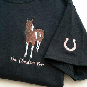 Black Horse Custom Portrait from Photo, Equestrian Gifts For Him