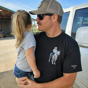 Custom Horse Portrait Shirt - Embroidered Photo T-Shirt for Husband Dad Birthday Gift