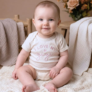 embroidered i love my gigi baby onesie soft newborn bodysuit for grandma announcement gift