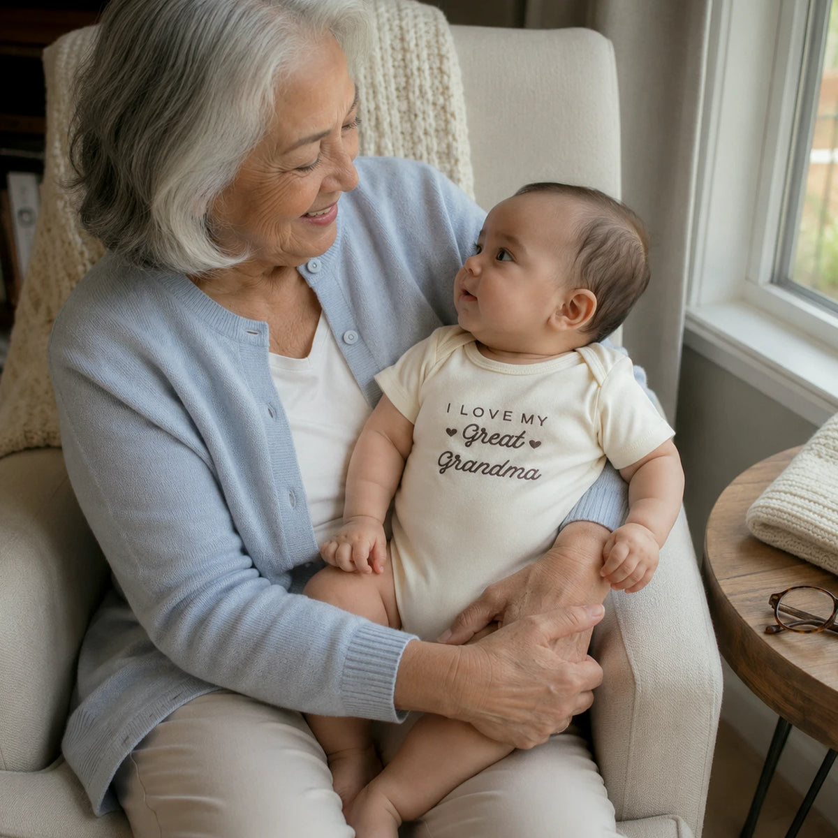 Embroidered I Love My Great Grandma Baby Bodysuit -  Infant One-Piece