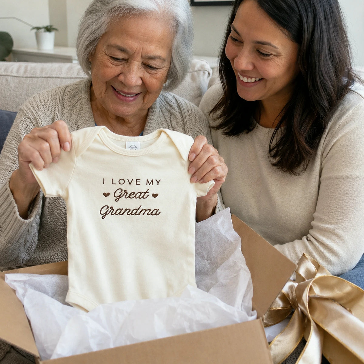 Embroidered I Love My Great Grandma Baby Bodysuit -  Infant One-Piece