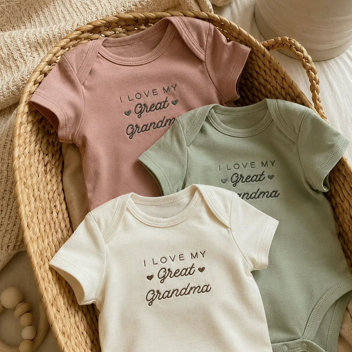 Embroidered I Love My Great Grandma Baby Bodysuit -  Infant One-Piece