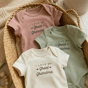 Embroidered I Love My Great Grandma Baby Bodysuit -  Infant One-Piece