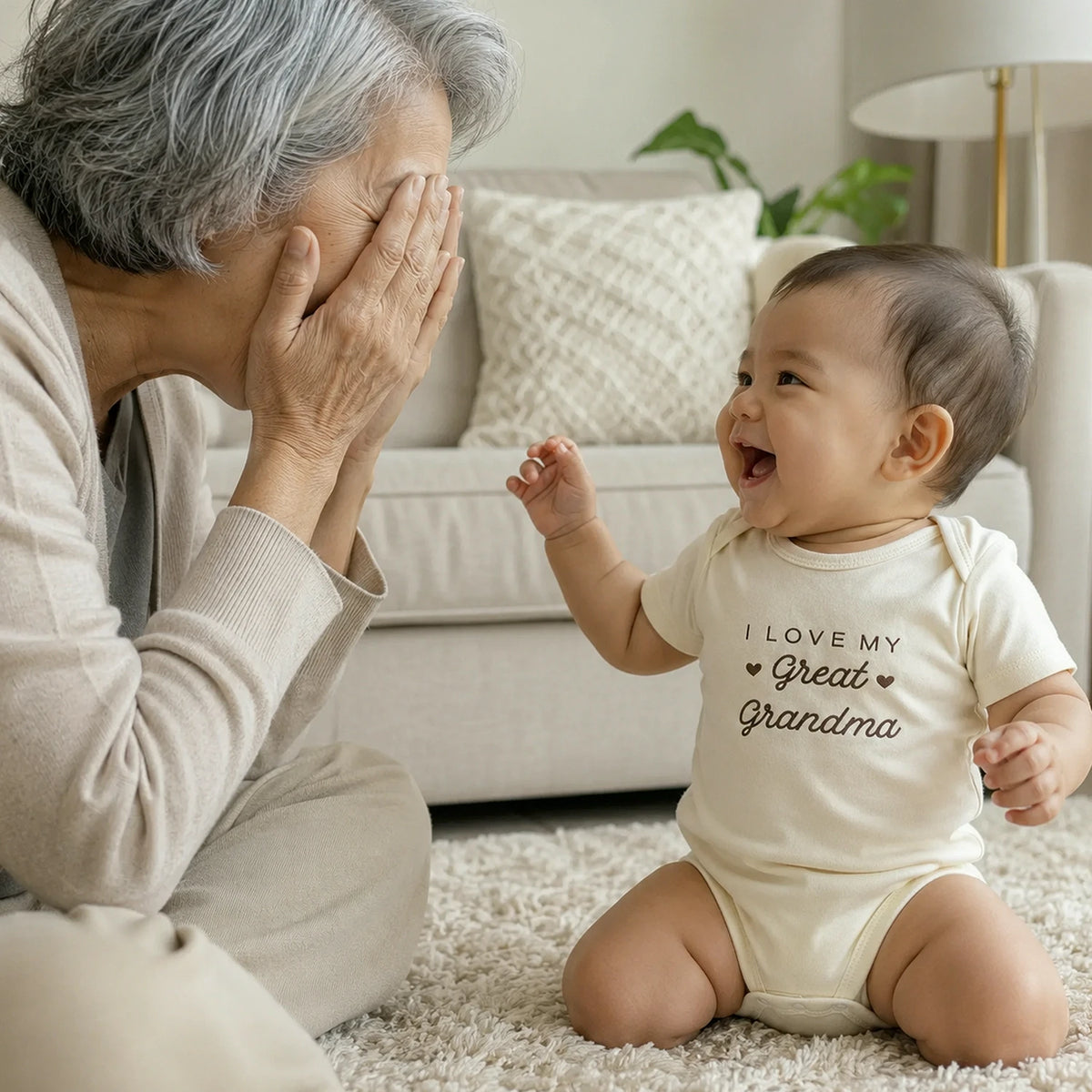 Embroidered I Love My Great Grandma Baby Bodysuit -  Infant One-Piece