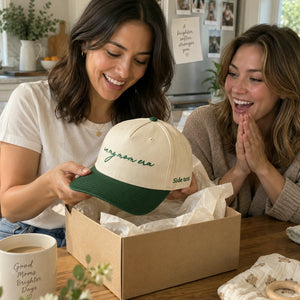 Embroidered In My Mom Era Snapback Hat, Custom Side Back Cap, Cute Bestie Gift for Her
